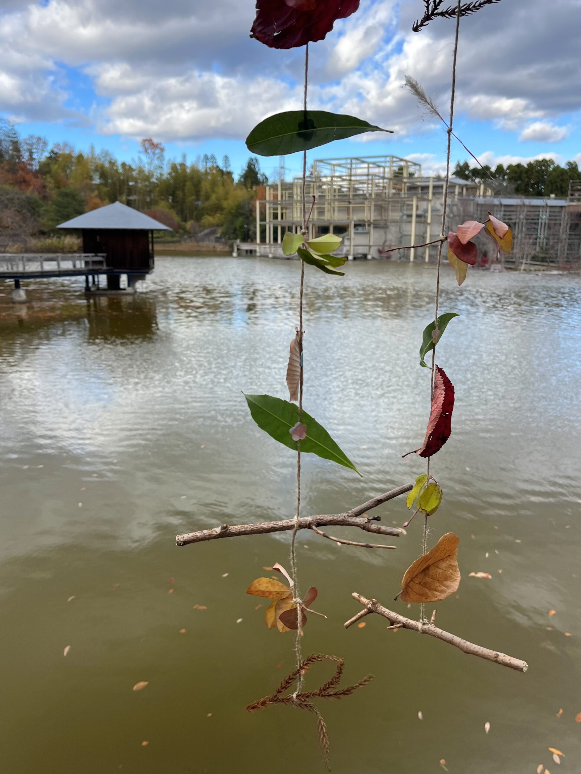 公園の植物でガーランドをつくろう！