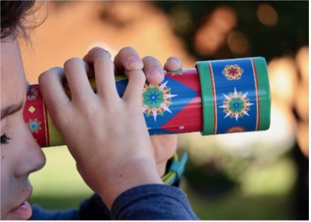 万華鏡を作って「光と反射」